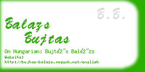 balazs bujtas business card